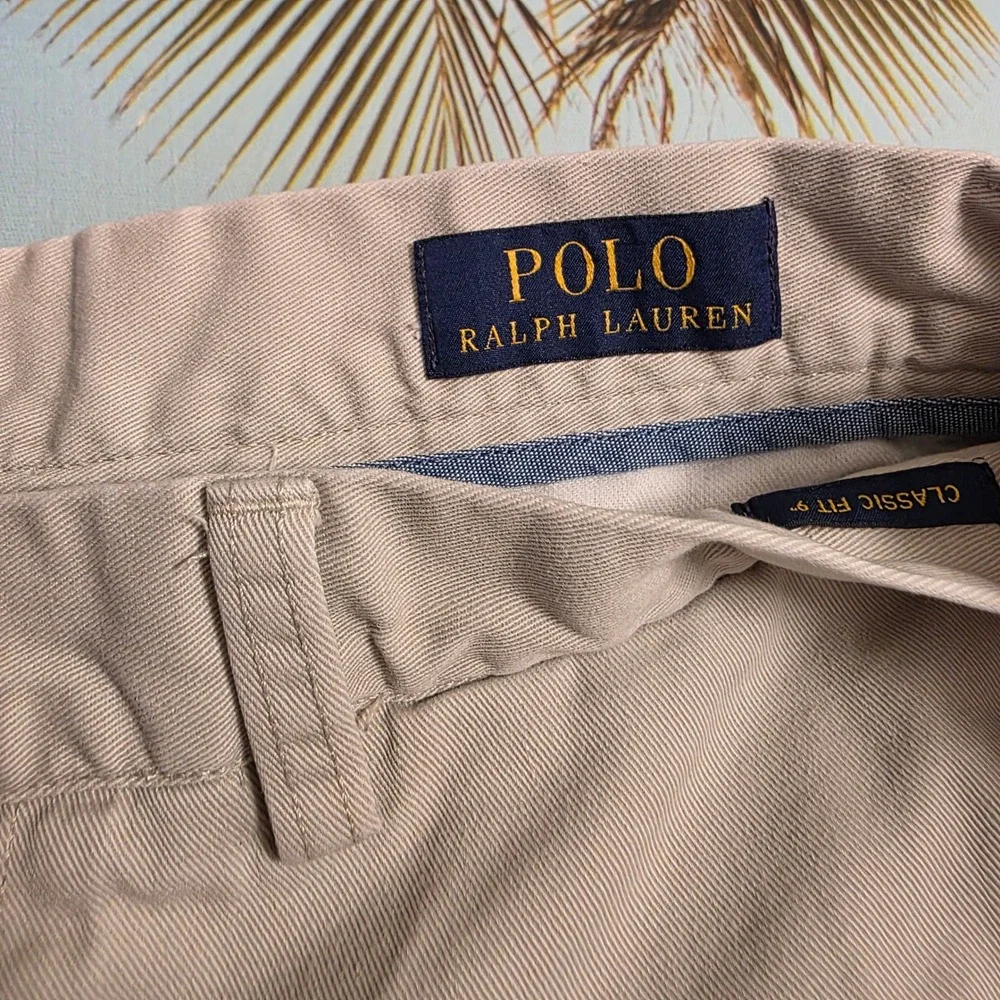 Polo Ralph Lauren Mens Classic Fit‎ 9 Inch Khaki Tan Chino Shorts Size 30